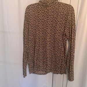 J. Crew leopard turtleneck